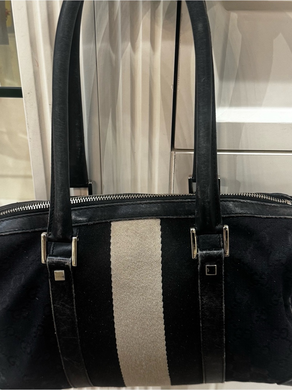 Gucci Black and Cream Mini Bag